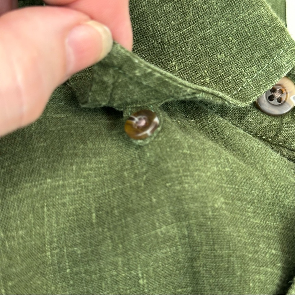 Orvis Shirt Mens XL Green Hemp Tencel Blend Short Sleeve Casual Soft Breathable - Picture 7 of 10